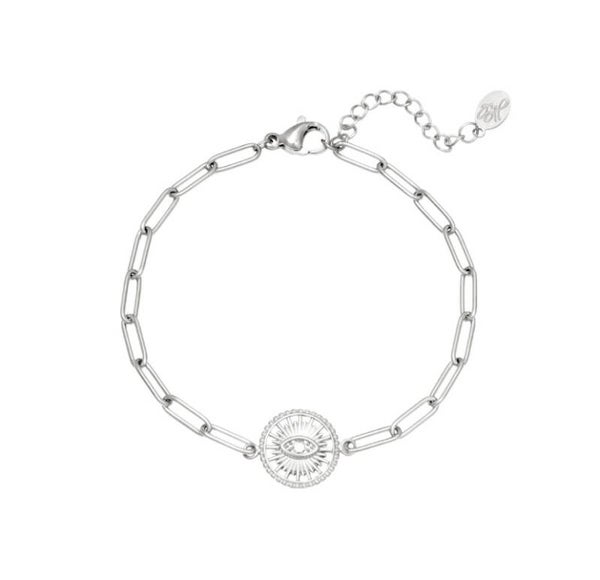 Armband sundial  - zilver