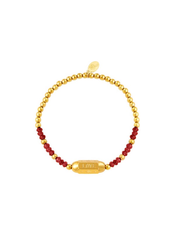 Armband love beads - rood