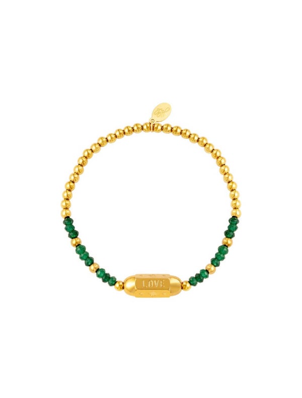 Armband love beads - groen