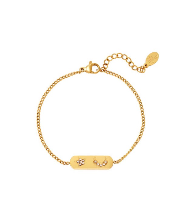 Moon star armband - goud