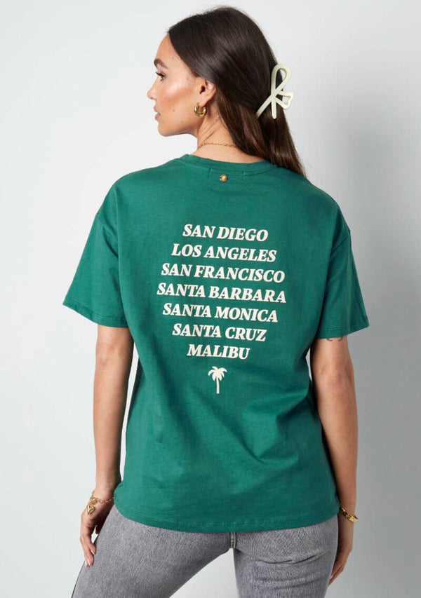 T-shirt California - Groen