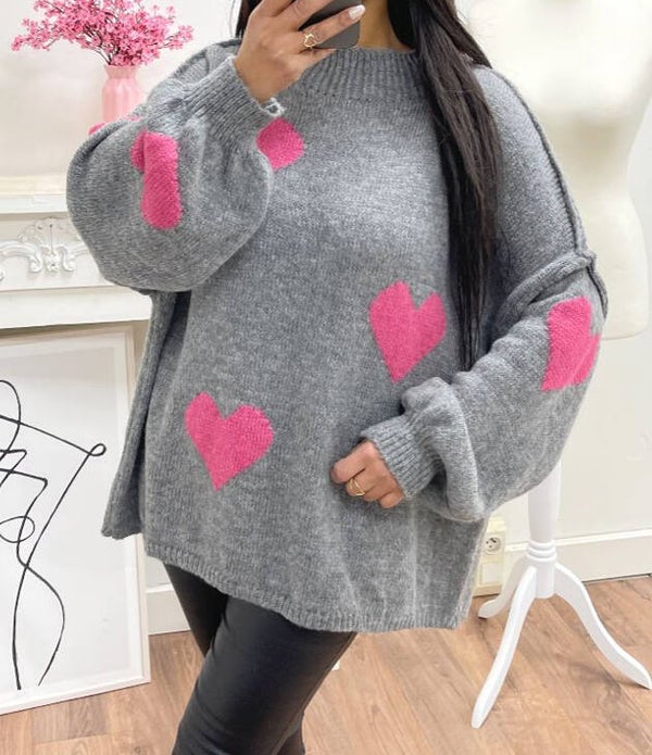 Trui Heart - Grijs