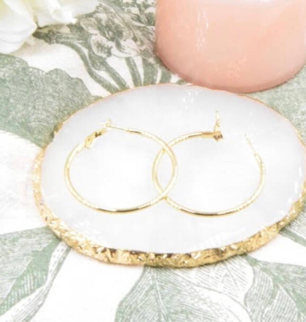 Oorbellen basic hoops - goud