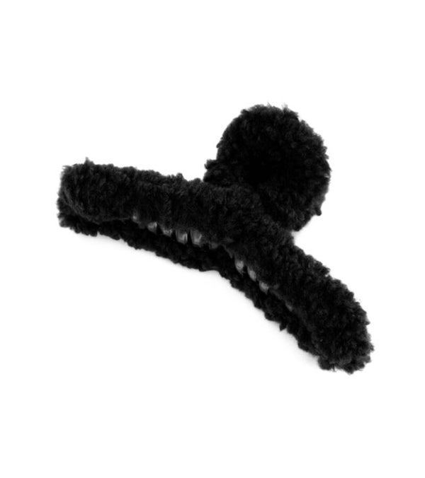 Teddy haarclip - zwart