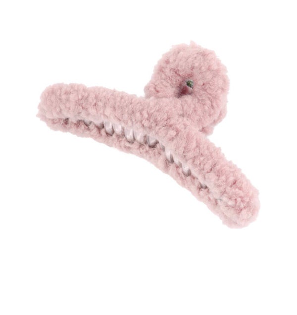 Teddy haarclip - roze
