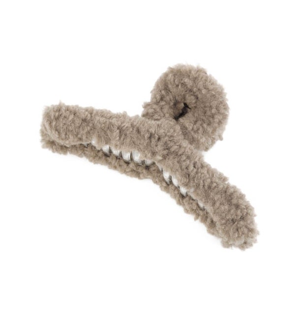 Teddy haarclip - beige