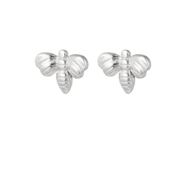 Oorbellen bee - zilver