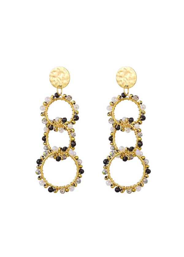 Oorbellen glamour - zwart