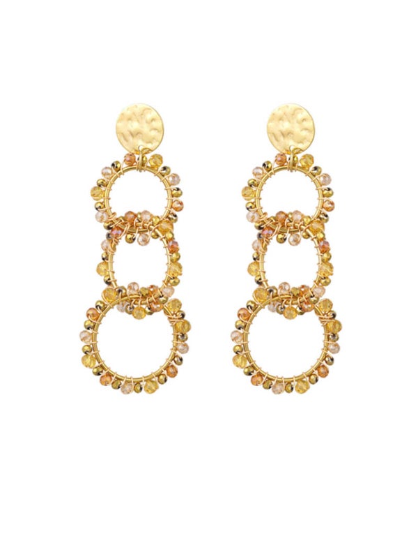 Oorbellen glamour - beige