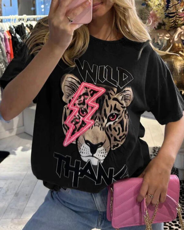 T-shirt TIGER - zwart