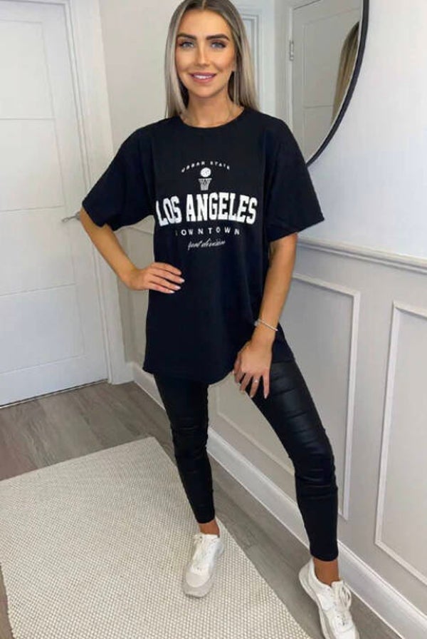 T-shirt LOS ANGELES - zwart