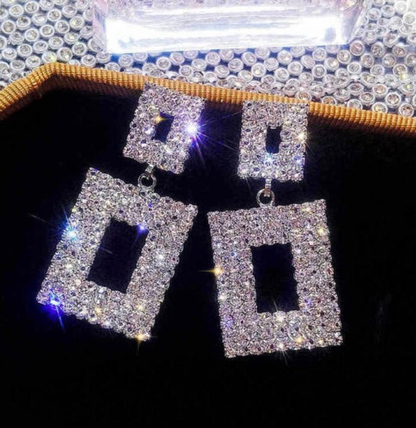 Oorbellen glamour - zilver