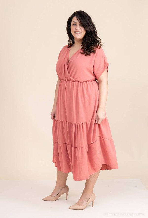 Jurk Nadia - Zwart & Oud roze