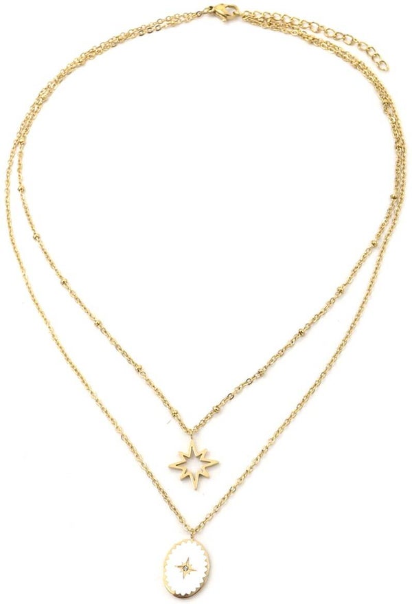 Layered star ketting - goud