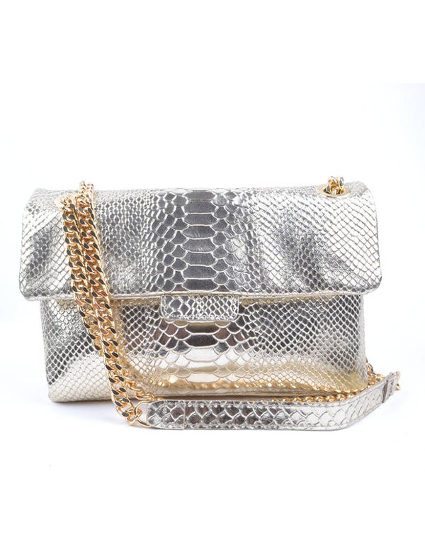 Leather bag XL - goud