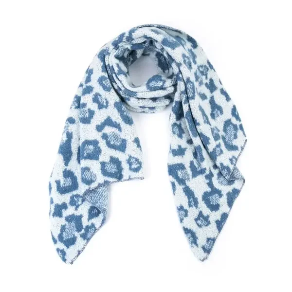 Sjaal Leopard - Blauw