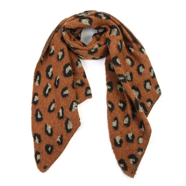 Sjaal Leopard - Coffee