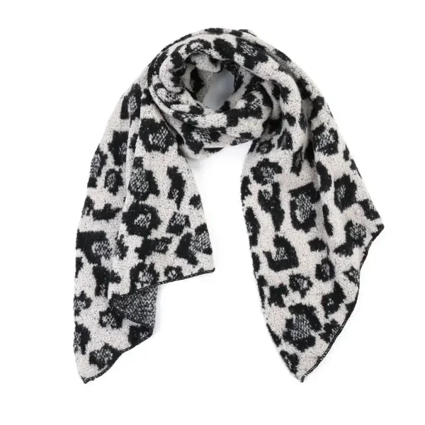 Sjaal Leopard - Zwart