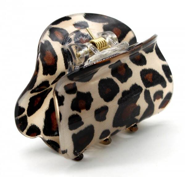 Haarclip leopard - klein