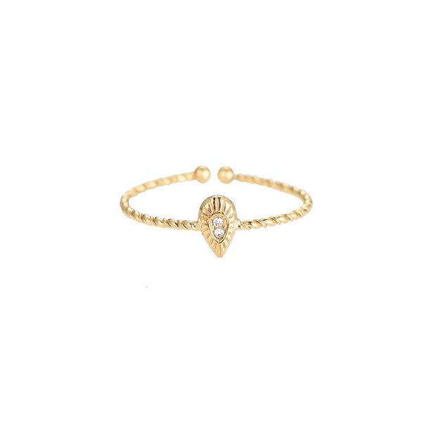Little diamond ring - goud