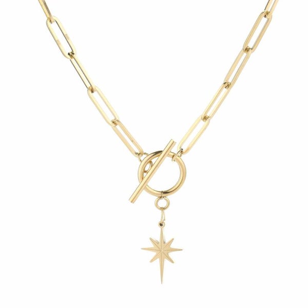 Locked star ketting goud