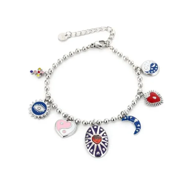 Armband lovely beads - Zilver