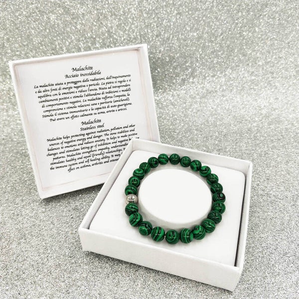 Nature stone - armband Malachiet