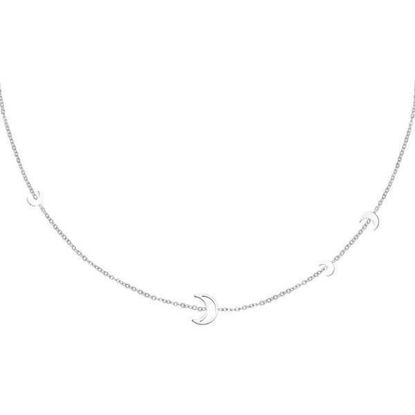 Moon ketting zilver
