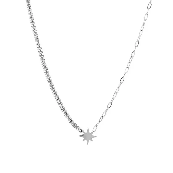 Ketting morning star - Zilver