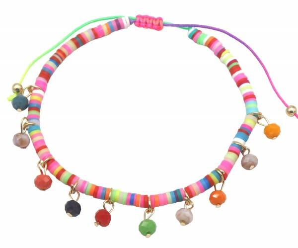 Enkelbandje multicolor beads