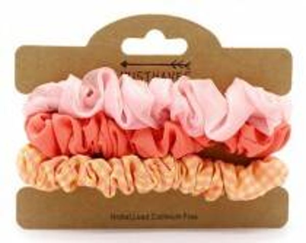Mini scrunchie set roze