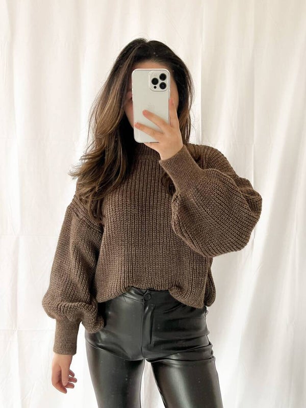 Nora knit - dark choco