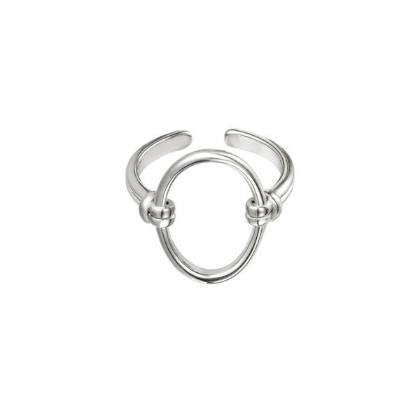 Oval ring zilver