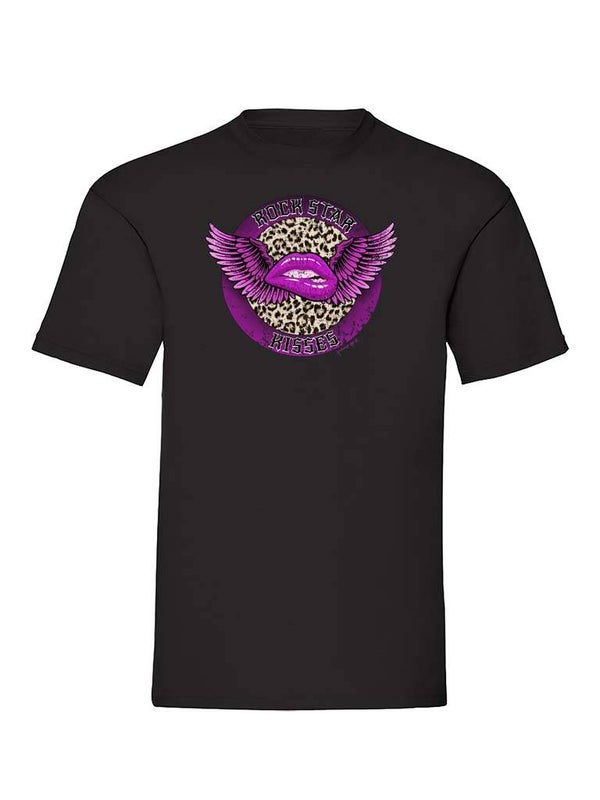 T-shirt rock star - zwart