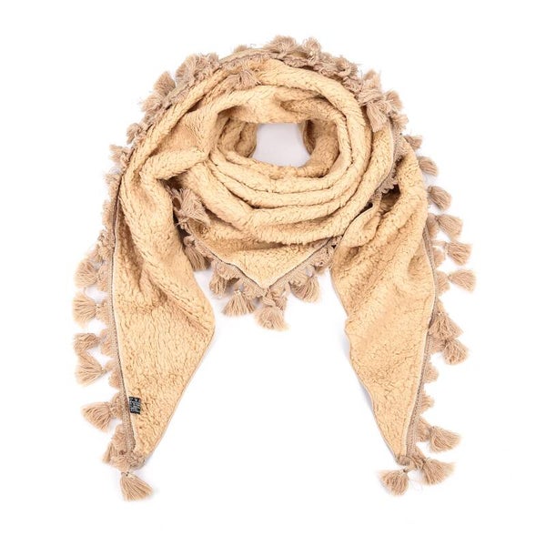 Sjaal Teddie - camel met mini vlekje