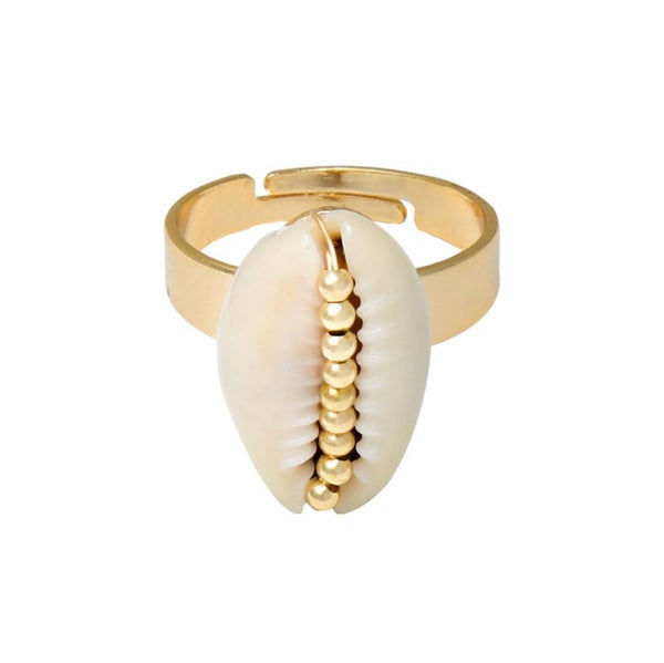 Shell obsession ring goud