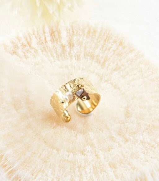 Ring coins and pearls - goud