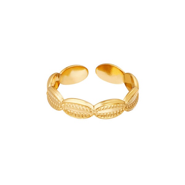 Seashell ring goud
