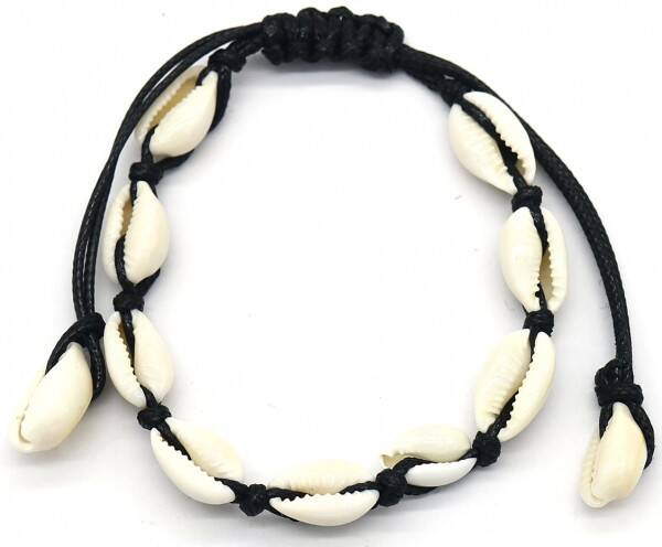 Shells armband zwart