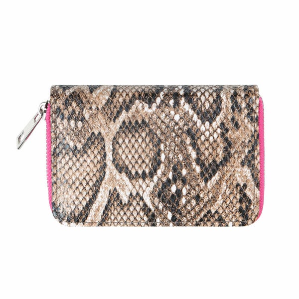 Snake portemonnee roze