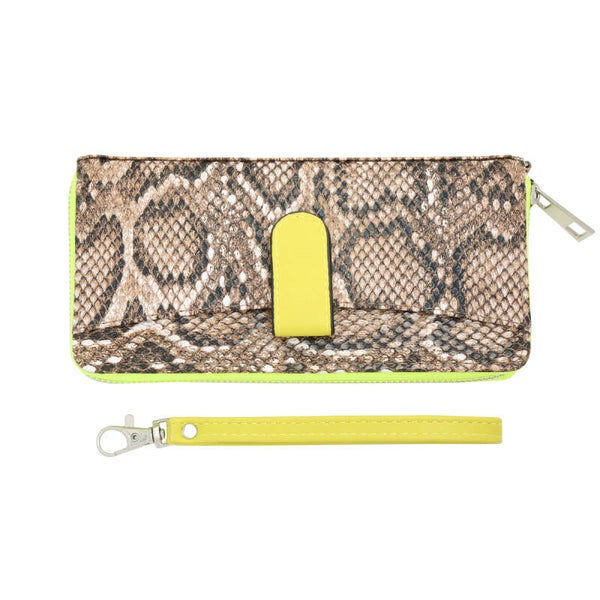 Snakey yellow portemonnee