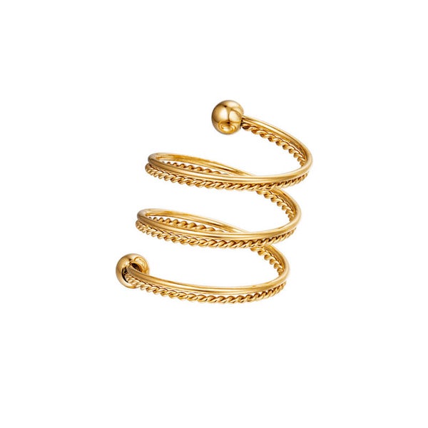 Spiral ring goud