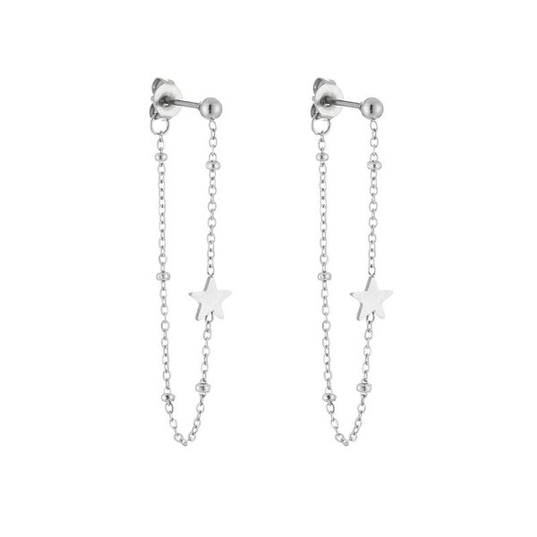 Star oorbellen zilver