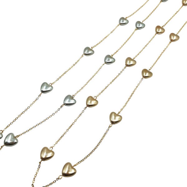 Sunny koord heart - goud of parelmoer