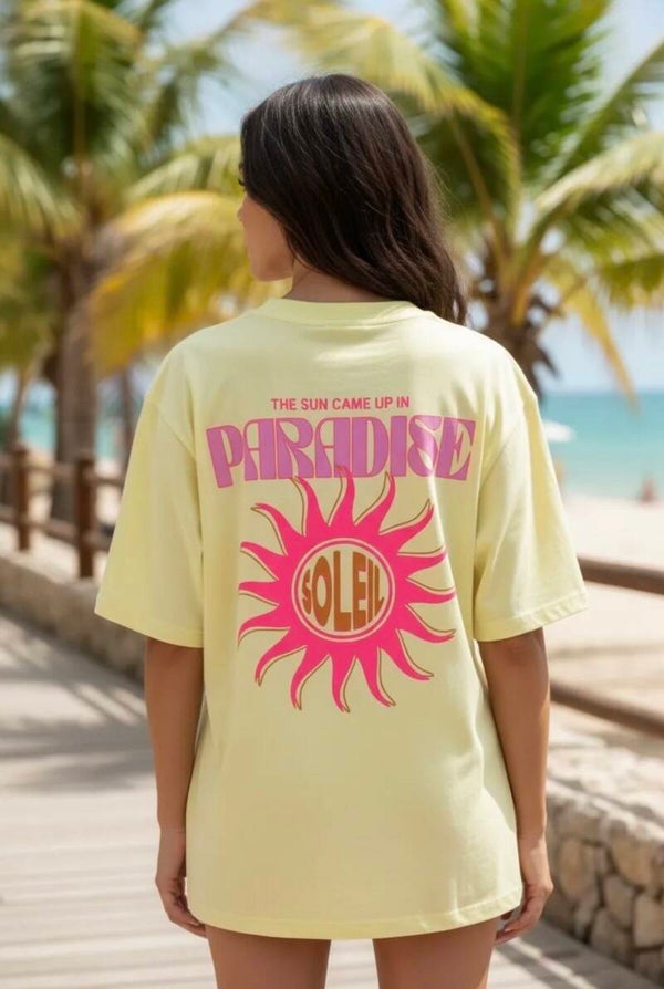 T-shirt Paradise - Geel