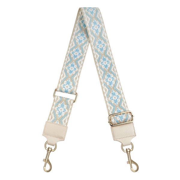 Tas strap beige-blauw