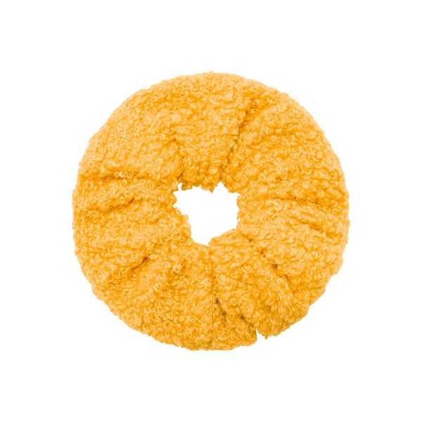 Teddy scrunchie geel