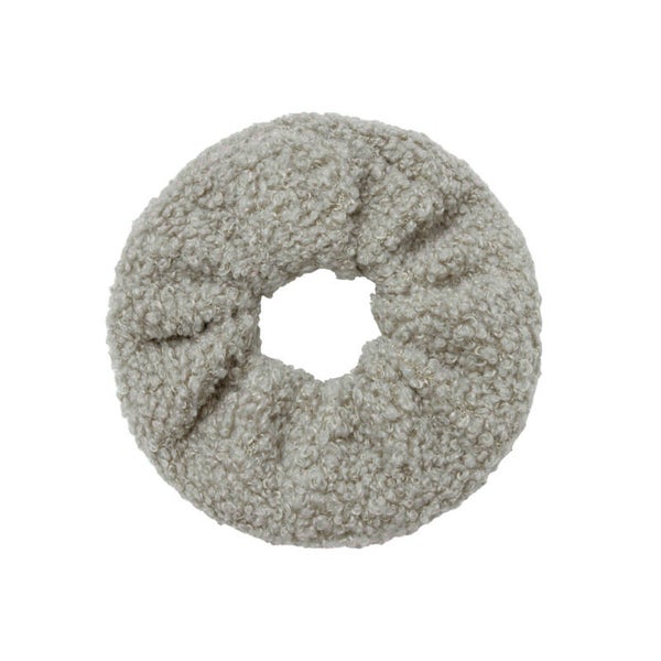 Teddy scrunchie grijs