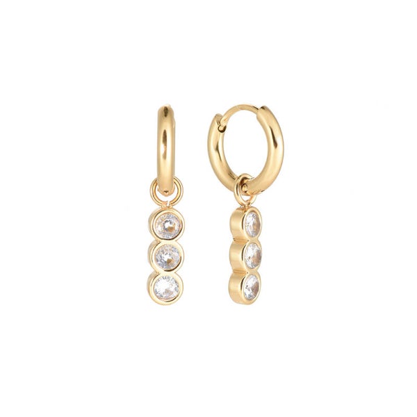 Tiny Diamonds oorbellen - goud