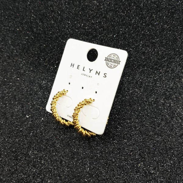 Twisted hoops oorbellen - goud